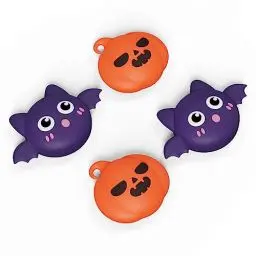 Produktbild: playvital Süße Stick Kappen für ps5/4,Caps Aufsätze für Xbox Series X&S,Thumbstick Schutzkappen Zubehör für Xbox One,Analog Stick Controller Kappen für Switch Pro-Halloween Kürbis Fledermaus
