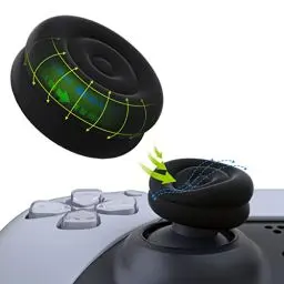 Produktbild: PlayVital Thumbstick Caps für ps5,Stick Aufsätze für ps4,Kappen für Xbox Series X&S,Joystick Caps Zubehör für Xbox One/Elite Series 2,Analog Stick Kappen für Switch Pro Controller-Schwarz