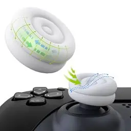 Produktbild: PlayVital Thumbstick Caps für ps5,Stick Aufsätze für ps4,Kappen für Xbox Series X&S,Joystick Caps Zubehör für Xbox One/Elite Series 2,Analog Stick Kappen für Switch Pro Controller-Weiß