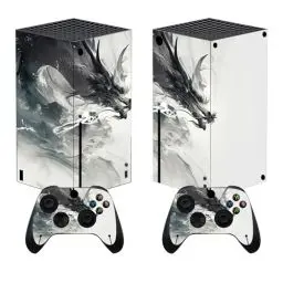 Produktbild: PlayVital Skin für Xbox Series X, Aufkleber Stickers Vinyl-Skins Schutzfolie Design Folie Zubehör für Xbox Series X Konsole Controller-Tintengeistdrache
