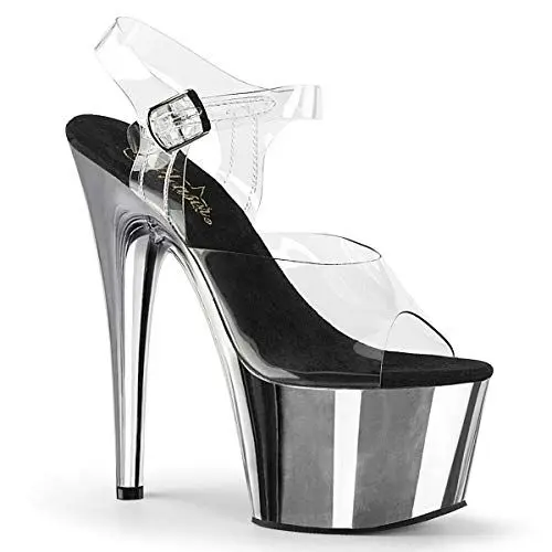 Produktbild: Pleaser Ado708uv/c/npn, Damen Sandalen, Transparent (Clear), 41 EU