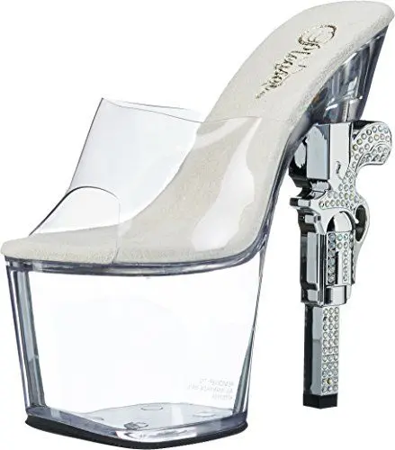 Produktbild: Pleaser REVOLVER-712, Damen Plateau Sandalen, Transparent (Transparent (Clr/Clr)), 42 EU (9 Damen UK)