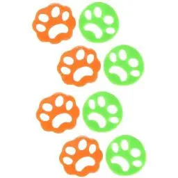 Produktbild: Plemont Pet Haarentferner 8er-Set - Orange und Grün - Wiederverwendbarer Tierhaare Waschmaschine Entfernen - Haarentferner Für Wäsche Für Hundehaar, Entfernt Fell in Trockner und Waschmaschine