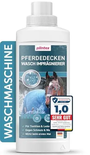 Produktbild: PLINTEX® (580ml) Wash-In Imprägnierung für Pferdedecken ohne Baumwollanteil - Nano Membran Imprägnierung - Dermatologisch getestet & atmungsaktiv