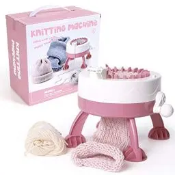 Produktbild: Mutuer Strickmaschine, DIY Kunststoff Handstricken Nähmaschine Kinder Weben Spielzeug Werkzeug Zubehör, DIY Hand Artefakt Wolle Maschine für Erwachsene und Kinder (22 Nadeln)