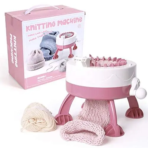 Produktbild: Mutuer Strickmaschine, DIY Kunststoff Handstricken Nähmaschine Kinder Weben Spielzeug Werkzeug Zubehör, DIY Hand Artefakt Wolle Maschine für Erwachsene und Kinder (22 Nadeln)