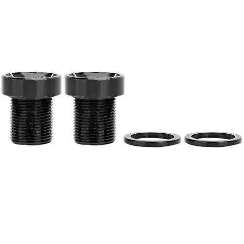 Produktbild: plplaaoo Splined Bottom Halteret Bolts M15 19mm Titan Fahrradrad Bike BB -Achse Schrauben Hochwertige Aluminiumlegierung Leichter Wassergewicht Staubdicht für -Fahrrad Schwarzrot (Schwarz)