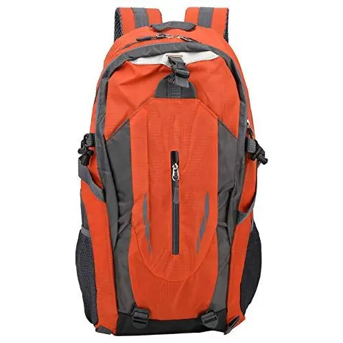 Produktbild: 40L Kletterrucksack, 31 x 19 x 51 cm / 12,2 x 7,5 x 20,08 Zoll Nylon-Wanderrucksack, wasserdichte Rucksack-Umhängetasche für den Außenbereich (Orange)