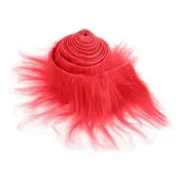Produktbild: Plüsch Kunstfellstoff Vorgeschnittene Streifen 10,2 x 254 cm Fellimitat Kunstfell Meterware Fell Stoff Flauschiges Plüsch Bastelfell für Zwergenbart Weihnachtsmannhaar Cosplay DIY Basteldekoration