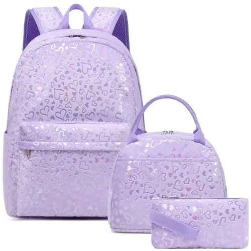Produktbild: Plüsch Rucksack für Mädchen Weicher Kinderrucksäcke Grundschule Schulranzen 3 TLG. Rucksack für Kinder Mädchen Schule Rucksack Leichtgewicht Kinderrucksack
