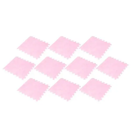 Produktbild: Plüsch-Krabbelmatte, 10 Stück, Ineinandergreifende Teppichfliesen aus Plüschschaum, 31 X 30 cm Puzzle-Teppich, rutschfeste Weiche Plüsch-Bodenfliesenmatte, Babymatte für Boden, (D)