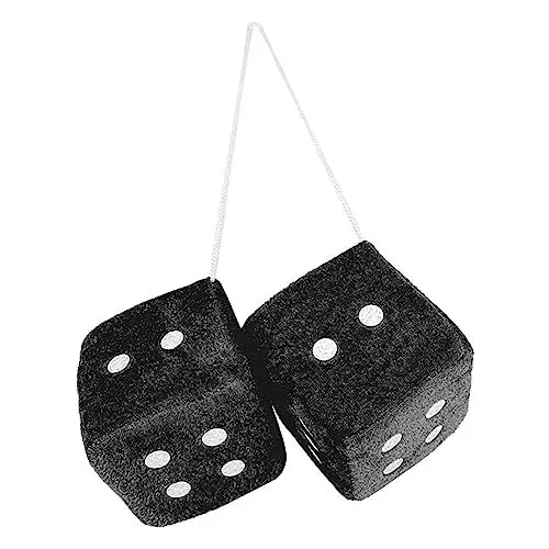 Produktbild: Plüschwürfel EIN Paar Aufhängen Fuzzy Plüsch Würfel Mit Punkten 7 cm Fuzzy Dice Hanging Charm Auto Rückspiegel Hanging Zubehör Für Auto Dekoration Für Auto Innen Ornament Dekoration