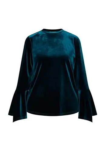 Produktbild: PLUMDALE Damen Samtshirt 10129143-PL01, Petrol, XL