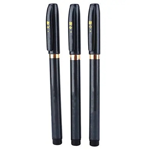 Produktbild: plumones touch, 3 pièces chinois japonais calligraphie Shodo pinceau Taille de brosse Pen- d'encre Noir encre stylo écriture dessin artisanat SG pour les débutants d'écriture