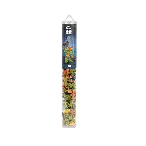 Produktbild: Plus-Plus 4309 Geniales Konstruktionsspielzeug, Oger, Troll, Kreativ-Bausteine Tube, Bausteinset für Kinder, 100 Teile