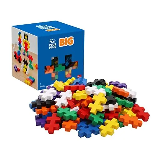 Produktbild: Plus-Plus 9603210 Geniales Konstruktionsspielzeug, Open Play Big Basic Mix, Bausteine-Set, 100 Teile, Mehrfarbig, Mehrfarbig