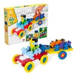 Produktbild: Plus-Plus 9603424 Kreativ-Bausteine, Big Fahrzeuge-Set, Konstruktionsspielzeug, 70 Teile Basic.