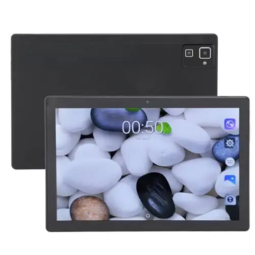 Produktbild: Plyisty 10,1-Zoll-Android 13-Tablet, Octa-Core-CPU-Telefon-Tablets mit Dual-SIM-Steckplatz, 6 GB RAM, 128 GB ROM, 32-MP-Kamera, WLAN, Bluetooth, HD-Touchscreen (Black)