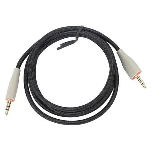 Produktbild: Plyisty 1,2 M OFC-Kabel, Ersatz-Kopfhörerkabel für MMX100 Headset, Geflochtenes 3,5 Mm OFC-Kopfhörerkabel für Telefone, Tablets, Computer und Andere Geräte (Gray)