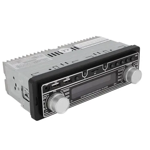 Produktbild: Auto-Audio-Receiver, Single-Din-Multimedia-Autoradio, Bluetooth FM, MP3 USB, SD-Digital-FM-Radio-Audiosystem Im Armaturenbrett – 12 V Universal