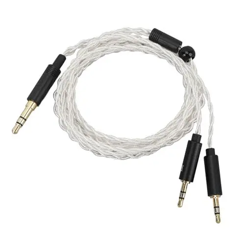 Produktbild: Plyisty Ersatzkabel, 3,5 Mm auf Dual 2,5 Mm Kopfhörerkabel für Hifiman HE400S, HE400I, HE560, HE350, HE1000, HE1000 V2, 3,9 Fuß