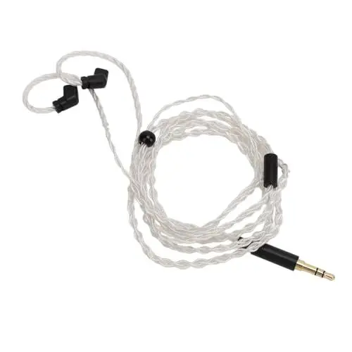 Produktbild: Plyisty IEM-Kabel, Versilbertes Kopfhörerkabel für QDC, AS12, AS16, ZSX, ZSN, ZS10 Pro, EDX, UE 18Pro, TRN, QDC, CCA, 2-polig 0,78 Mm, 3,5 Mm