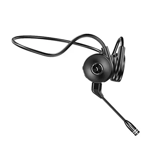 Produktbild: Plyisty Kabellose Knochenleitungskopfhörer, 5.0, Open-Ear-Kopfhörer mit Ohrbügeln, 10 M Barrierefreie -Verbindung, 8 Stunden Musikhören (Black)
