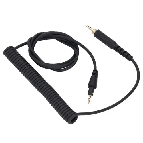 Produktbild: Plyisty Spiralkabel für Pioneer DJ HDJ-CUE1 HDJ-CUE1BT HDJ-X5 HDJ-X7 HDJ-S7, Audiokabel-Ersatzverlängerungskabel, mit 6,5-mm-Adapter