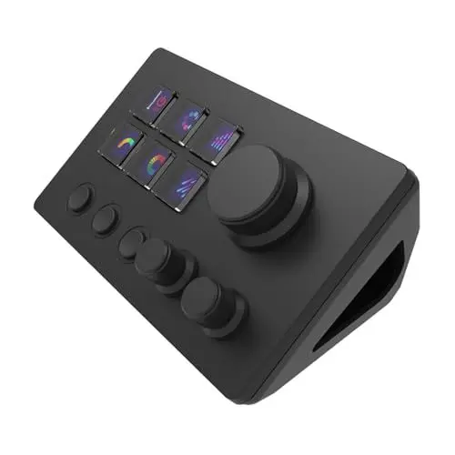 Produktbild: Plyisty Studiodeck mit Knöpfen, Stream-Controller-Triggeraktionen in Apps-Software für OBS für Twitch für YouTube, Benutzerdefinierte Konsole für Foto- und Videobearbeitung,