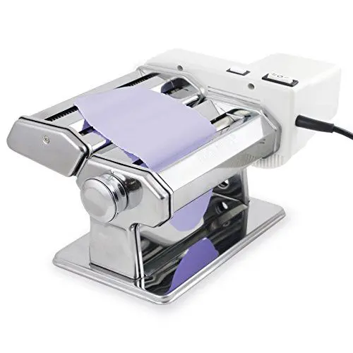 Produktbild: PME Elektrische Rollstab & Streifenschneider für Zuckerarbeiten beim Dekorieren von Kuchen (UK-Stecker), 37 x 21 x 17 cm, Silber