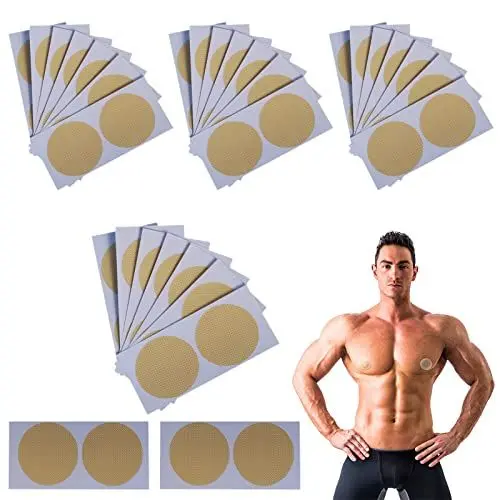 Produktbild: PMELCXD Herren Nippel Cover wasserdichte Unsichtbare Anti-Friktion Atmungsaktiv Einweg 3,5cm Selbstklebend Brustwarzen Abdeckungen FüR LäUfer & Athleten MarathonläUfer Der MäNner,30 Paar