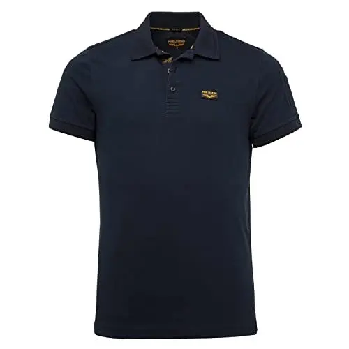 Produktbild: PME Legend Herren Poloshirt TRACKWAY - Regular Fit S-3XL Schwarz Weiss Blau Grün, Größe:L, Farbe:Bright White 7003