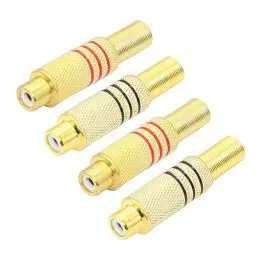 Produktbild: PNGKNYOCN Cinch-Audio-Anschluss, Schrauben, Audio-/Video-AV-Stereo-Buchse, mit Feder, Koaxial-Audio, vergoldeter Lötadapter, 4 Stück