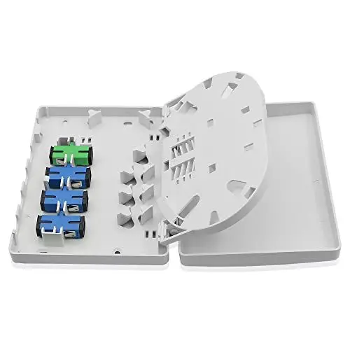 Produktbild: PNGKNYOCN FTTH Glasfaser-Verteilerbox mit 4 Anschlüssen, Glasfaser-Verteilerbox für SC, FC, E2000 Adapter