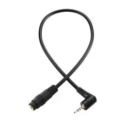 Produktbild: PNGKNYOCN Rechtwinkliges 2,5-mm-Audio-Verlängerungskabel, 90 Grad 2,5-mm-TRRS-Stecker zu weiblichem Stereo-Aux-Kabel, kompatibel mit Kopfhörern, Mikrofonen（0,3M）