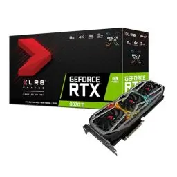 Produktbild: PNY GeForce RTX™ 3070 Ti 8GB XLR8 Gaming Revel Epic-X RGB ™ Triple Fan Grafikkarte