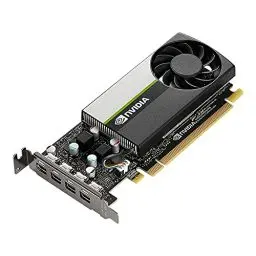 Produktbild: PNY NVIDIA T1000 8GB Professionelle Grafikkarte 8GB GDDR6 PCI Express 3.0 x16, Single Slot, 4X Mini-DisplayPort, 8K Support, Ultraleiser aktiver Lüfter