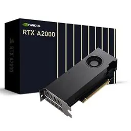 Produktbild: PNY Quadro RTX A2000 Professional Grafikkarte 6GB GDDR6, PCI Express 4.0 x16, Dual Slot, 4X MiniDisplayPort, 8K Support, Ultra-leiser aktiver Lüfter, VCNRTXA2000-PB, Nicht anwenden.