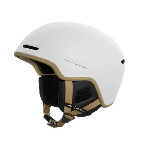 Produktbild: POC Obex Pure - Leichter und sicherer Ski- und Snowboardhelm für einen optimalen Schutz auf und abseits der Piste, Hydrogen White/Aragonite Brown Matt, XS-S (51-54cm)