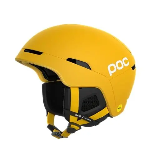 Produktbild: POC Unisex – Erwachsene Obex MIPS Skihelm, Sulphite Yellow Matt, XS-S (51-54cm)