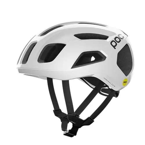 Produktbild: POC Ventral AIR MIPS Rennradhelm - Fahrradhelm mit präzisen Belüftungsöffnungen und integrierten Kanälen für einen kontrollierten Lufteintritt, Hydrogen White