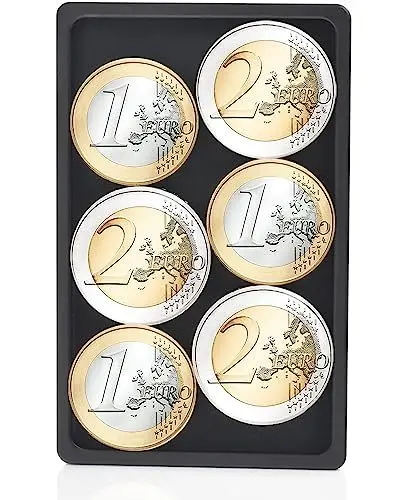 Produktbild: POCARDO Coin Holder | Münzfach im Kreditkarten-Format | Lautloses Kleingeldfach aus Aluminium mit Filzschutz | RFID Blocker