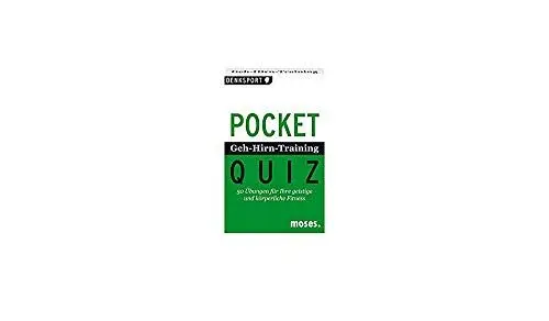 Produktbild: Pocket Quiz Geh-Hirn-Training: 50 Übungen für Ihre geistige und körperliche Fitness (Pocket Quiz / Ab 12 Jahre /Erwachsene)