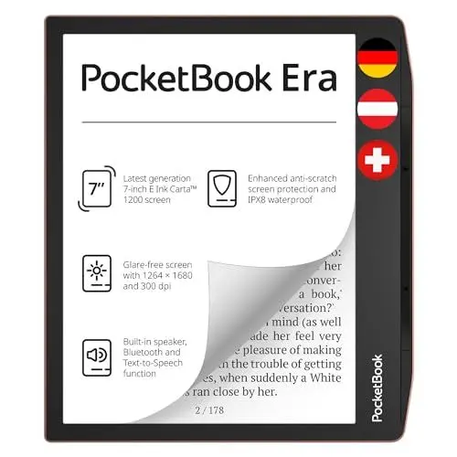 Produktbild: Pocketbook Era 64 GB Kupfer USB-C eBook-Reader 7 Zoll IPX8 SMARTlight Touch eInk