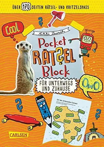Produktbild: Pocket-Rätsel-Block: Unterwegs und Zuhause: Kinderbeschäftigung ab 9 (Pocket-Rätsel-Block: 100% Rätselspaß für deine Tasche)