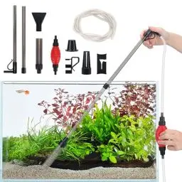 Produktbild: Podazz Fish Tank Aquarium Kiesreiniger, Schnellwasserwechsler Fish Tank Sand Staubsauger Kit mit Luftbeutel, 3-in-1 Aquarium Siphon Staubsauger für Wasserwechsel, Entfernen von Abfall, Reinigung Kies