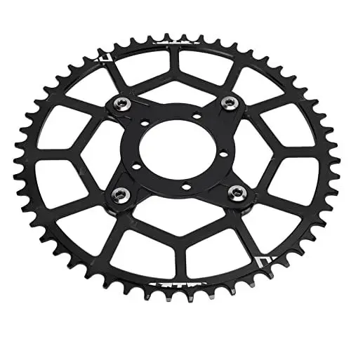 Produktbild: 104BCD Kette 52T Ketten52T Kette 14BCD, Exquisite Ausführung Kettenadapter mit Hochhärte Kettenadapter in Aluminiumlegierung für Mountainbike-Zubehör Kurbelsätze (Schwarz)