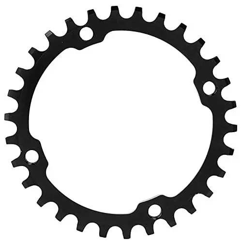 Produktbild: POENVFPO Positive und Negative Zahnscheibe, Aluminiumlegierung 104BCD 30T CNC-Präzisionsbearbeitung Single-Speed-Kettenblatt-Kurbelzubehör (Black)