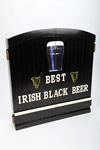 Produktbild: point home Dartschrank Best Irish Black Beer, Dartscheibe im Retrolook, 60cm