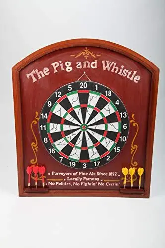 Produktbild: point home Dartschrank The Pig and Whistle, Dartscheibe im Retrolook, 65cm